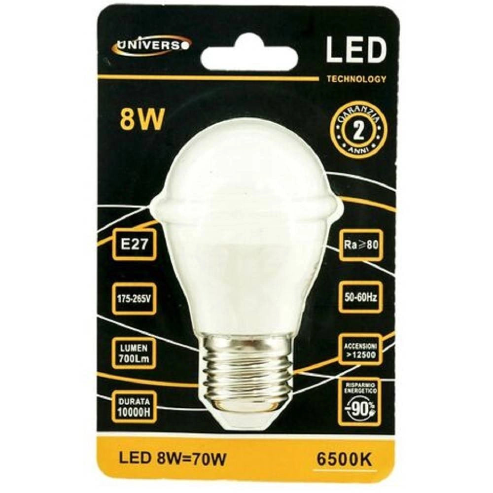 Trade Shop - Lampadina Led E27 G45 8 Watt 15d Bulbo Luce Bianco Caldo Freddo Naturale G4509 -