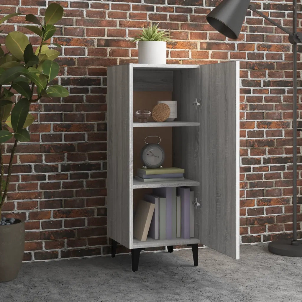 Credenza Grigio Sonoma 34,5x34x90 cm in Legno Multistrato cod mxl 27800