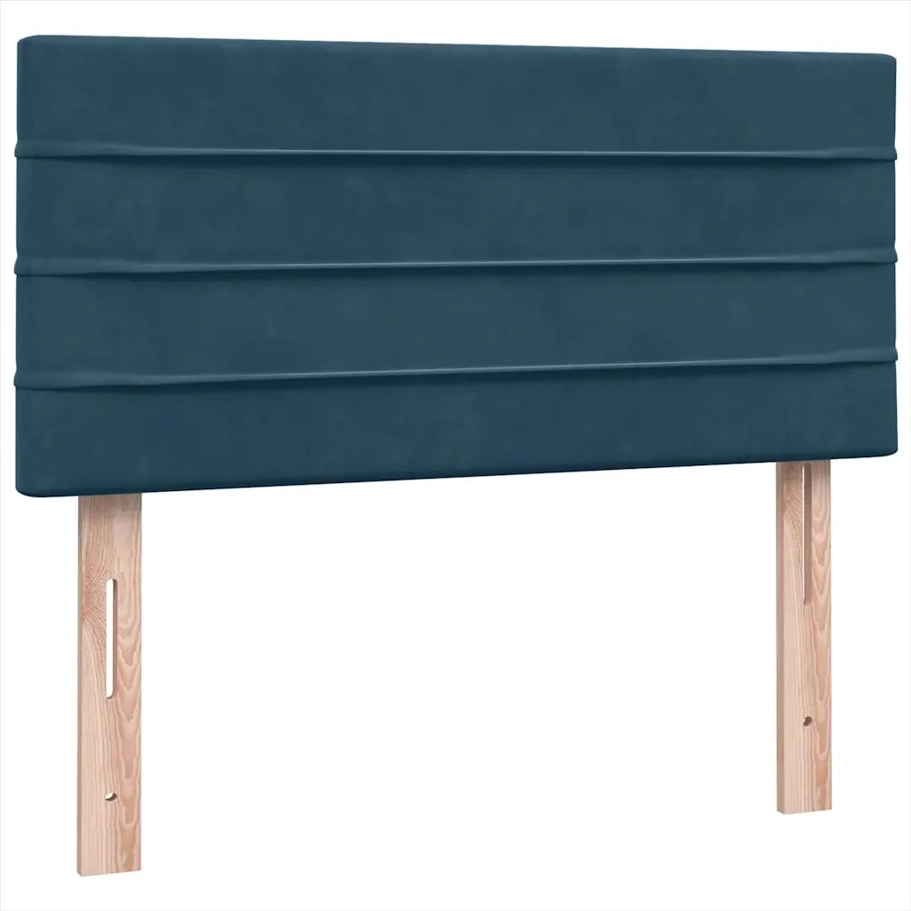 Giroletto a Molle con Materasso Blu Scuro 80x220 cm Velluto 3317635