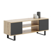 Mobile porta TV Focus 155 cm in rovere artisan e metallo