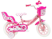 Bicicletta per Bambine 12" Hello Kitty Freno Caliper e Stabilizzatori in Acciaio Hi-Ten Rosa