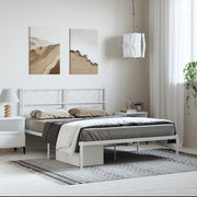 Giroletto con Testiera Metallo Bianco 135x190 cm