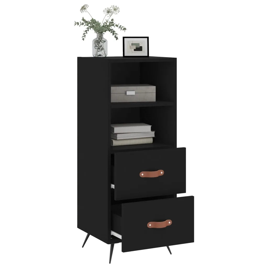 Credenza Nero 34,5x34x90 cm in Legno Multistrato 828637