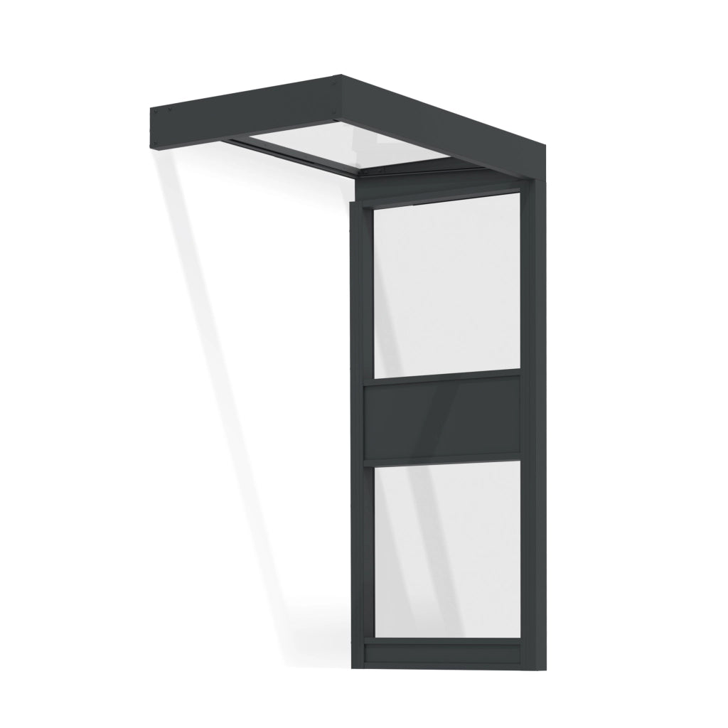 Canopia Sophia Pensilina Da Esterno 160X95 cm + Parete laterale Grigio / Trasparente
