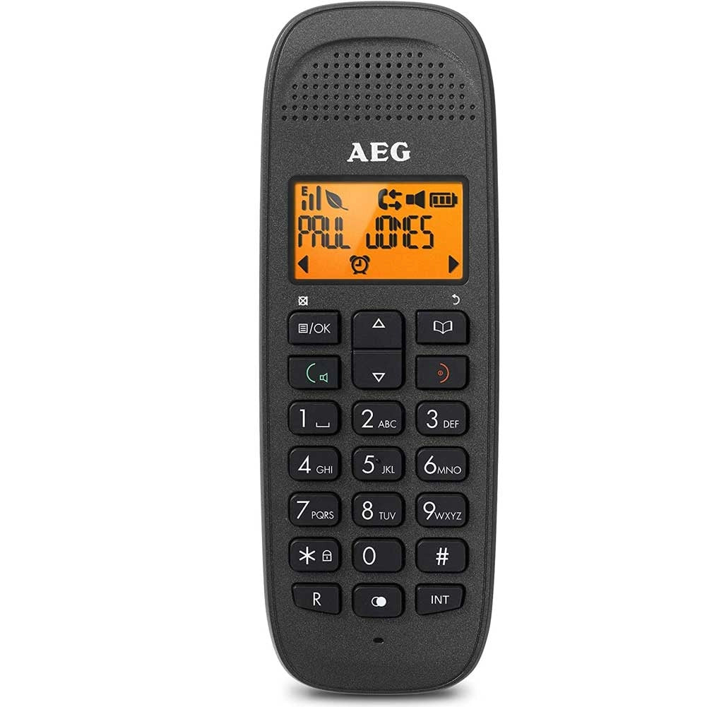AEG Voxtel D81 Telefono Domestico DECT Cordless Display 1,6'' LCD Nero