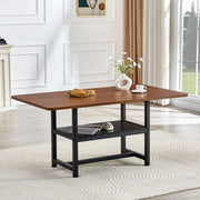 Tavolo da pranzo per 4-6 persone con ripiano contenitore stile moderno per cucina e sala da pranzo 160 × 90 × 76 cm