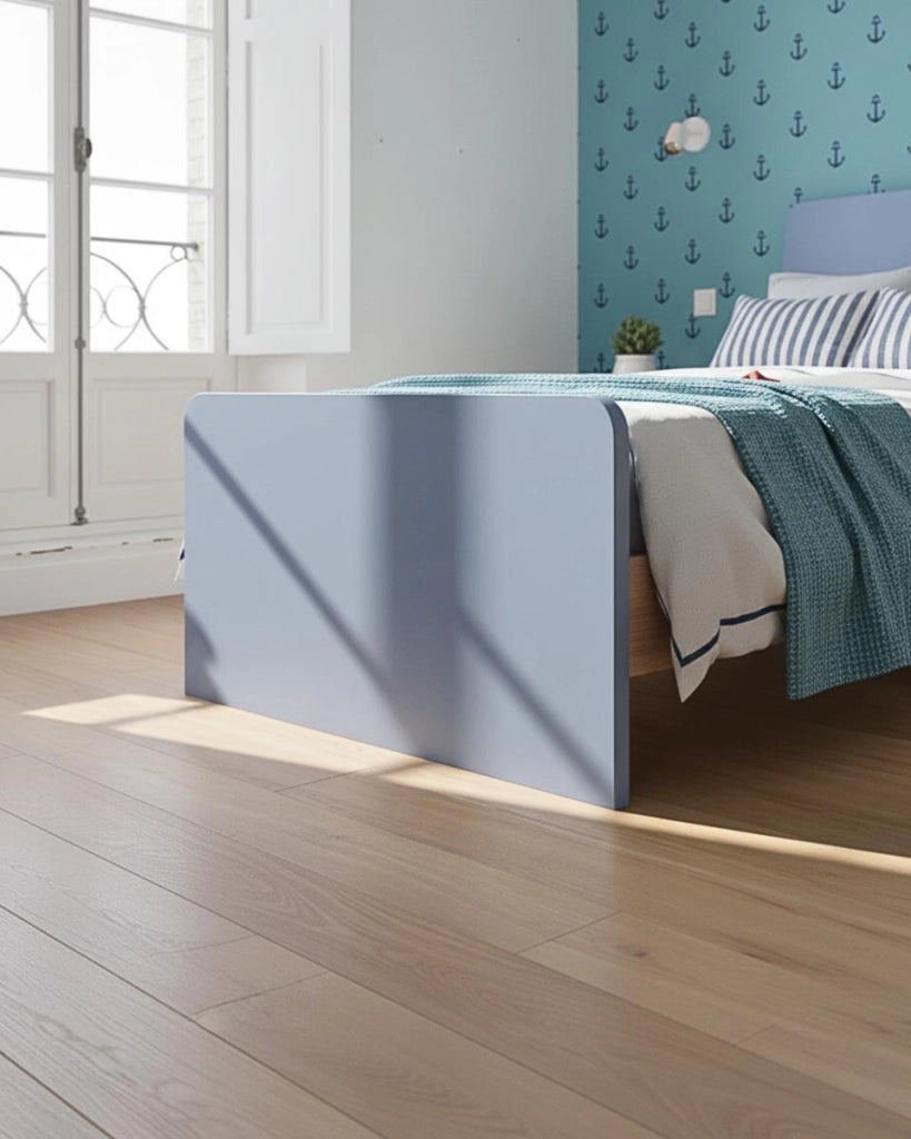 Letto Comby con fascioni e pediera - Letto una piazza e mezzo 127 x 197 - Struttura virginia e avio - Rete e materasso esclusi_