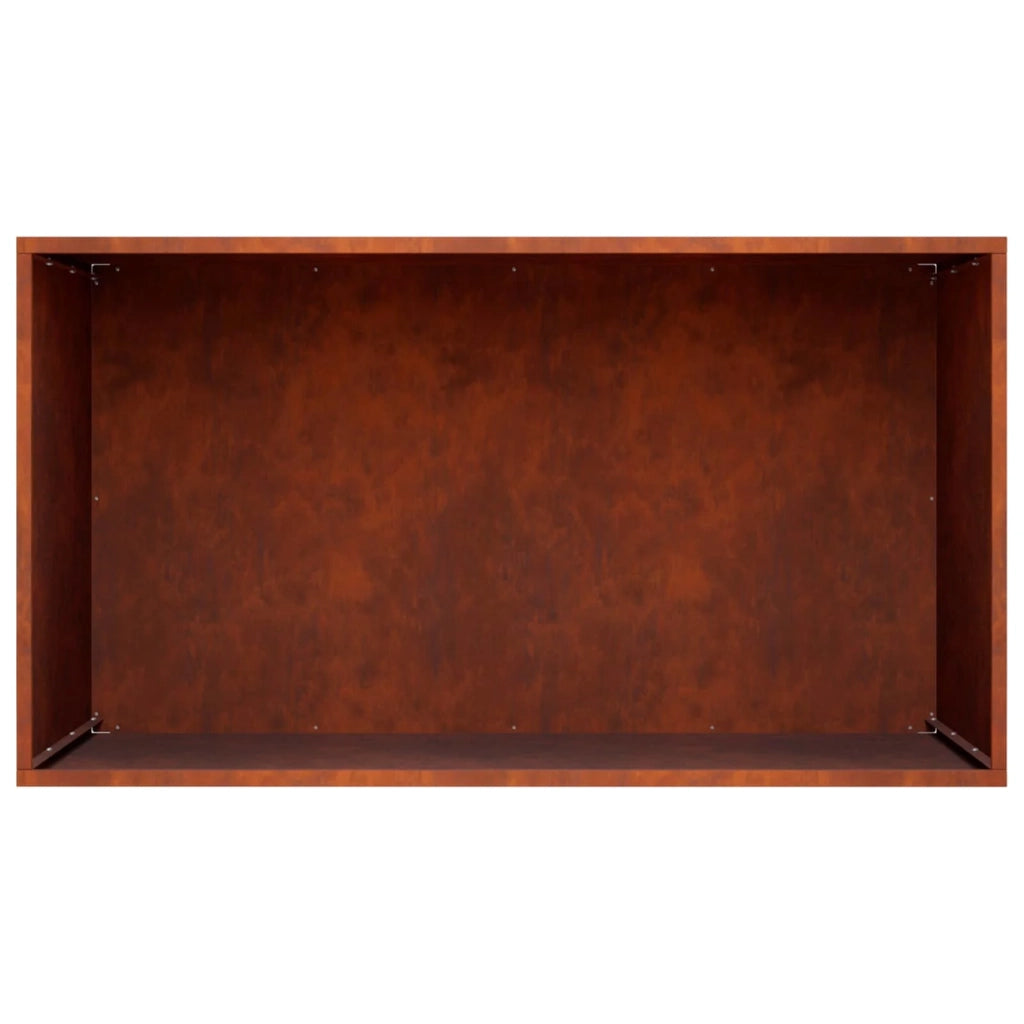 Vaso da giardino 2 pz Ruggine 100 x 50 x 50 cm Acciaio Corten 8005287