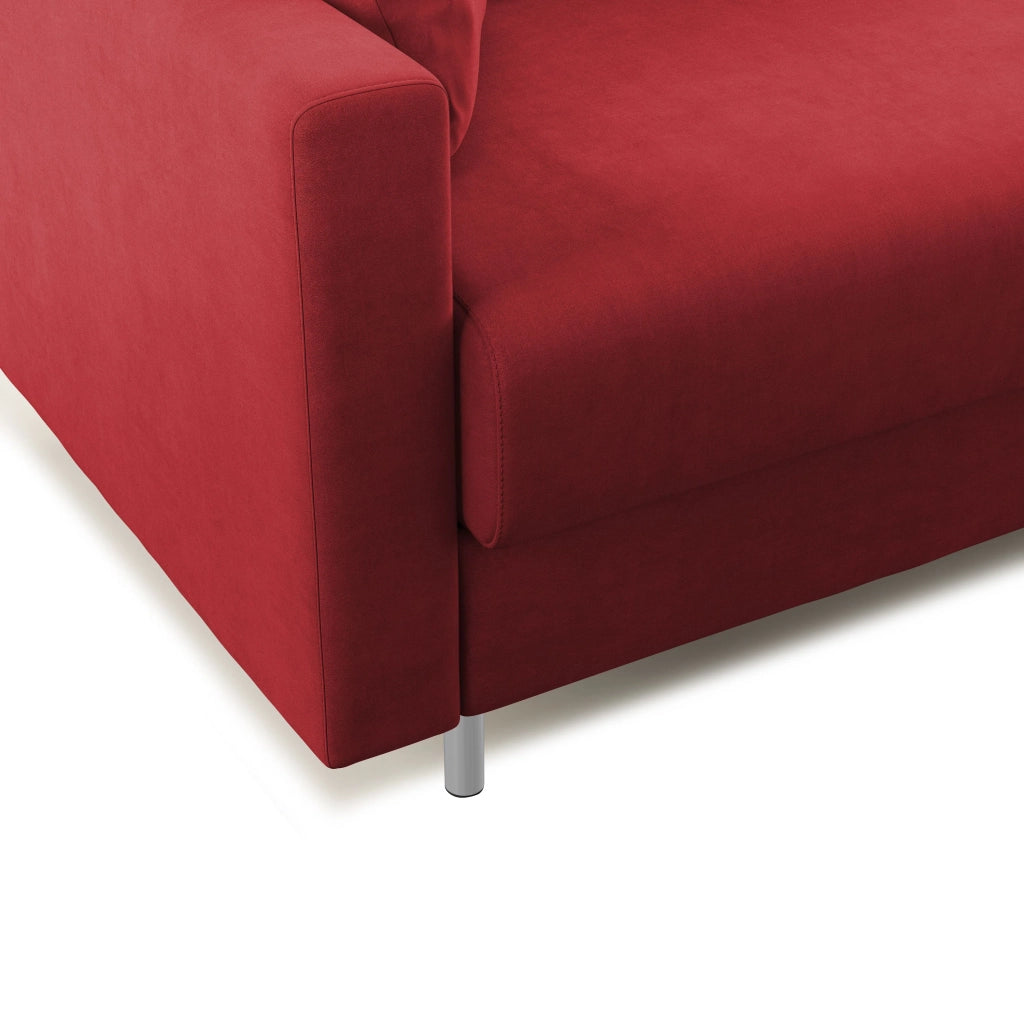 Megan Divano letto matrimoniale in microfibra smacchiabile T11 208 cm (mat. 160x197) rosso