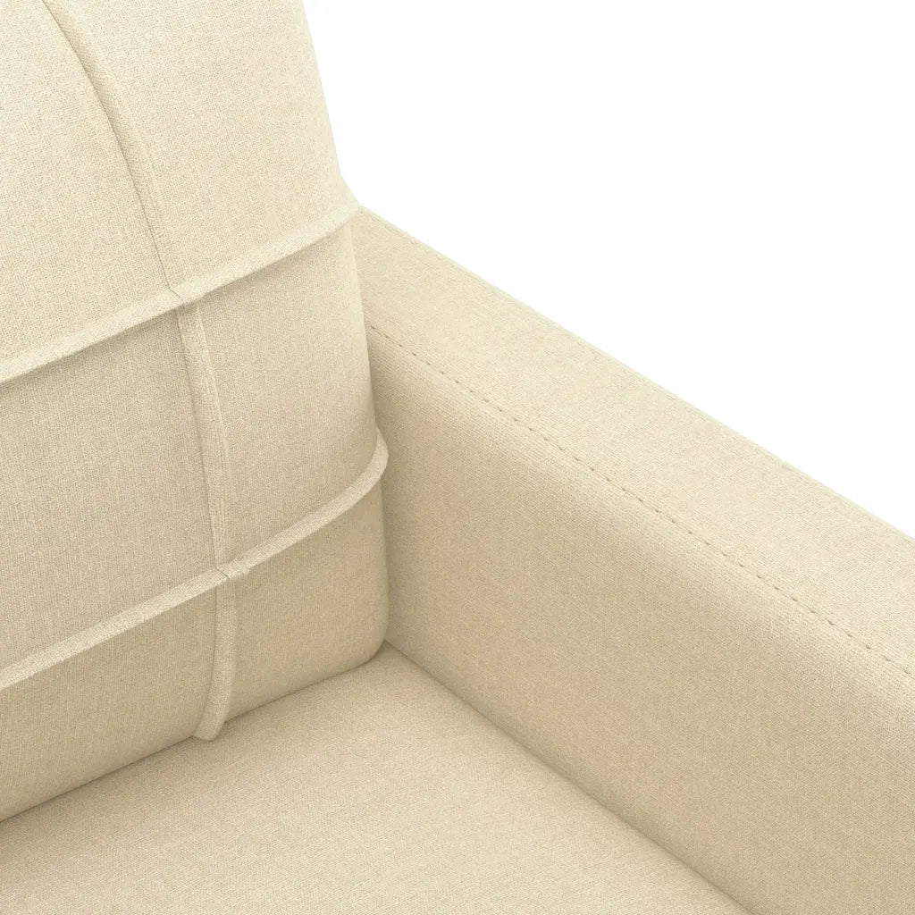 Divano a 2 Posti Crema 120 cm in Tessuto 359085