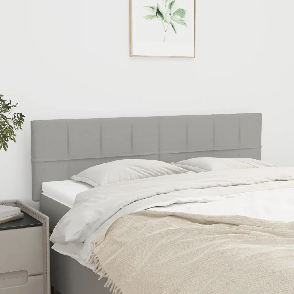 Testiera | Testata Grigio Chiaro 144x5x78/88 cm in Tessuto