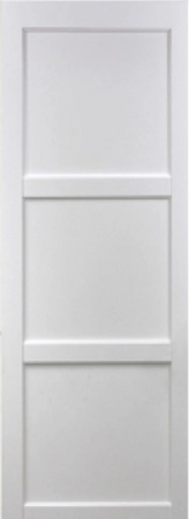 Porta Scorrevole Korya Bianca 3 Pannelli H204 x L73 + Binario in Alluminio Nero e 2 Gusci Neri