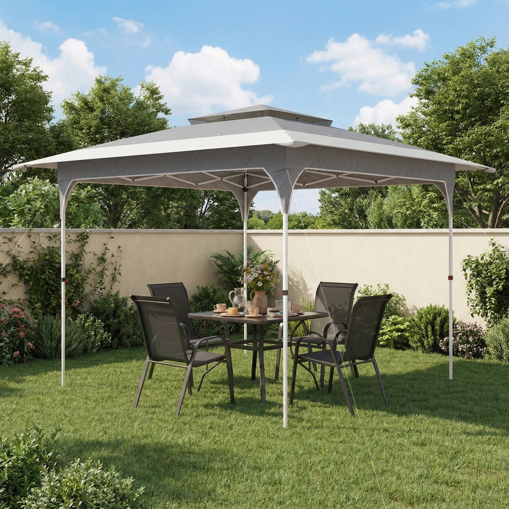 Tenda da Giardino Pieghevole ¨C Minimal ¨C 3.5x3.5 m Grigio