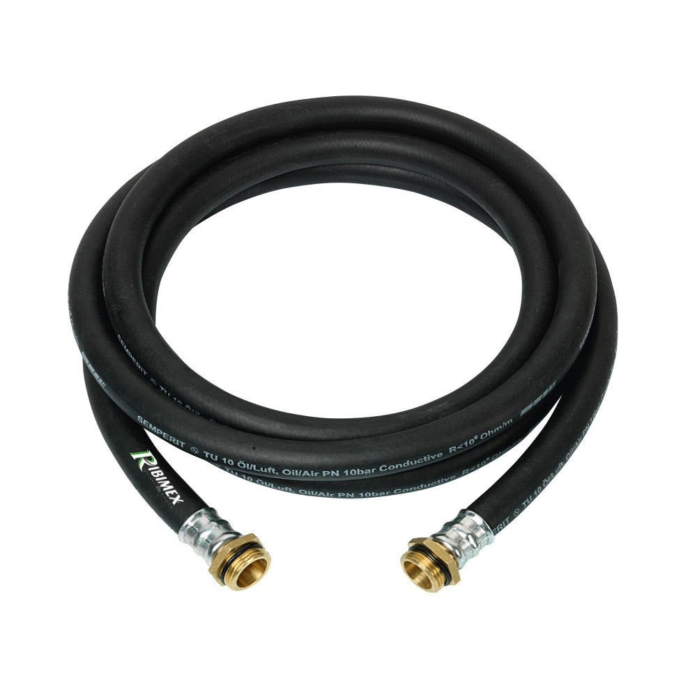 TUBO GASOLIO 2mt RACCORDATO 1 POLLICE POMPA NAFTA TRAVASO BOTTE RIBIMEX PRKA102GOM