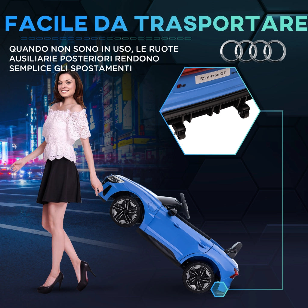 Auto Bambini Elettrica con Telecomando ¨C zephmum ¨C Blu e Nero 103x58x41 cm