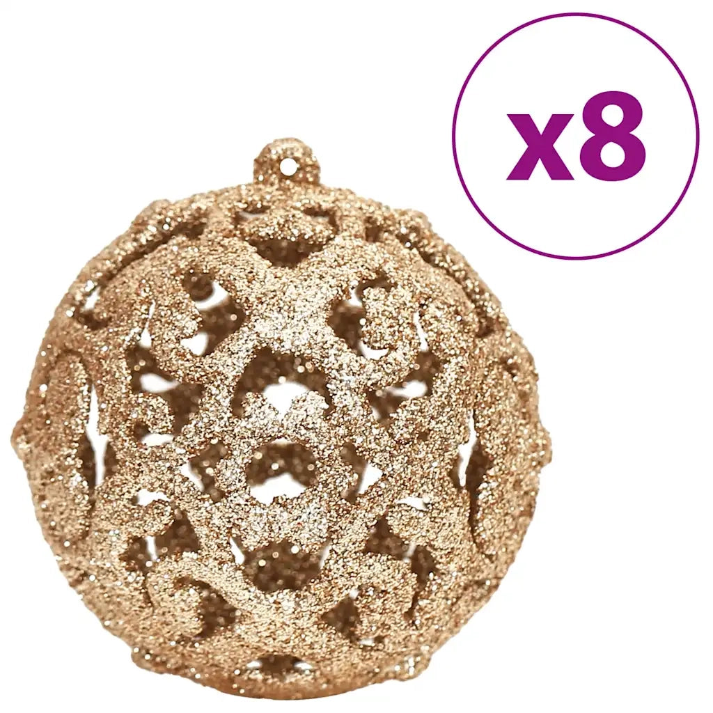 Palline di Natale 100 pz Champagne e Marrone 3 / 4 / 6 cm 356107