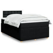 Giroletto a Molle con Materasso Nero 120x190 cm in Tessuto