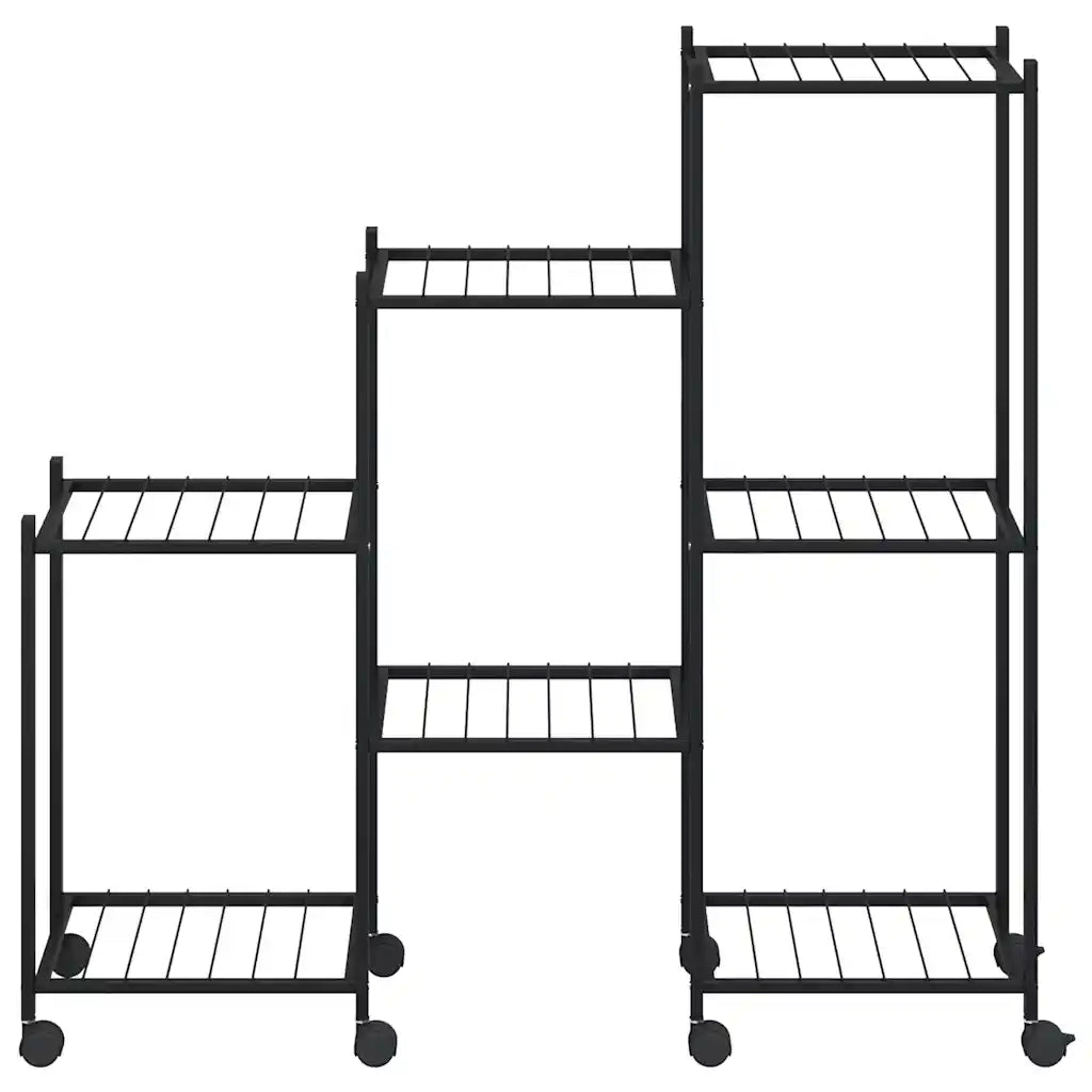 Portafiori con Ruote 83x25x83,5 cm Ferro Nero cod mxl 65830