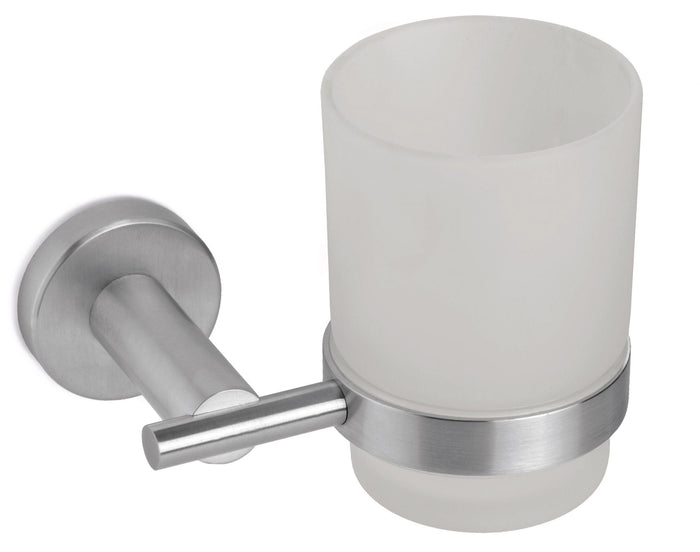 Porta Spazzolino da Parete in Acciaio Inox Satinato Nilo