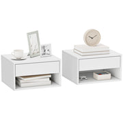 Comodino da parete con cassetto ¨C Xylo ¨C Bianco 37x32x21 cm