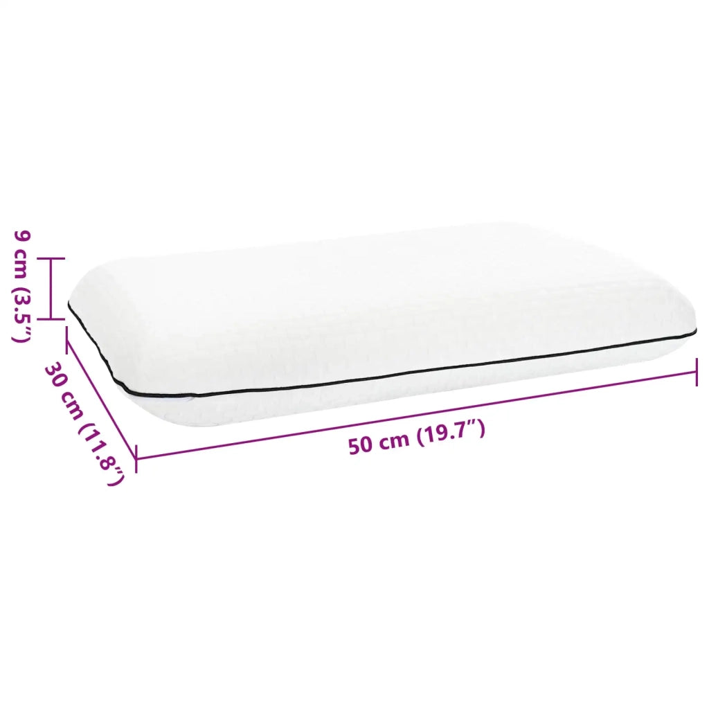 Cuscino da Letto Tinta unita Bianco 30 x 50 x 9 cm Schiuma Gel 42020240