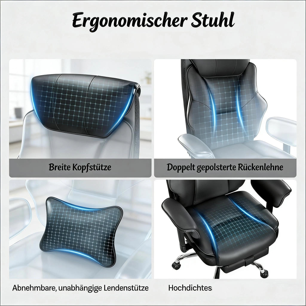 SEDIA DA UFFICIO ergonomica regolabile in altezza nera
