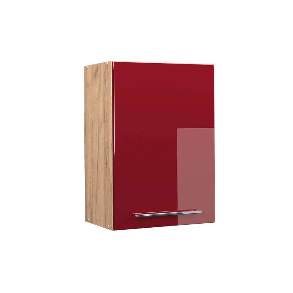 Pensile da cucina Fame-Line Bordeaux lucido/Rovere dorato 50 cm Vicco
