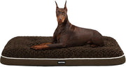 Letto per cani ortopedico, cuscino per cani con doppia base, lavabile, gommagetto per cani con base rimovibile, 120 cm per cani grandi, colore marrone