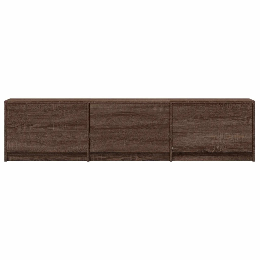 Mobile TV con LED con LED Quercia marrone 165 x 34 x 40 cm