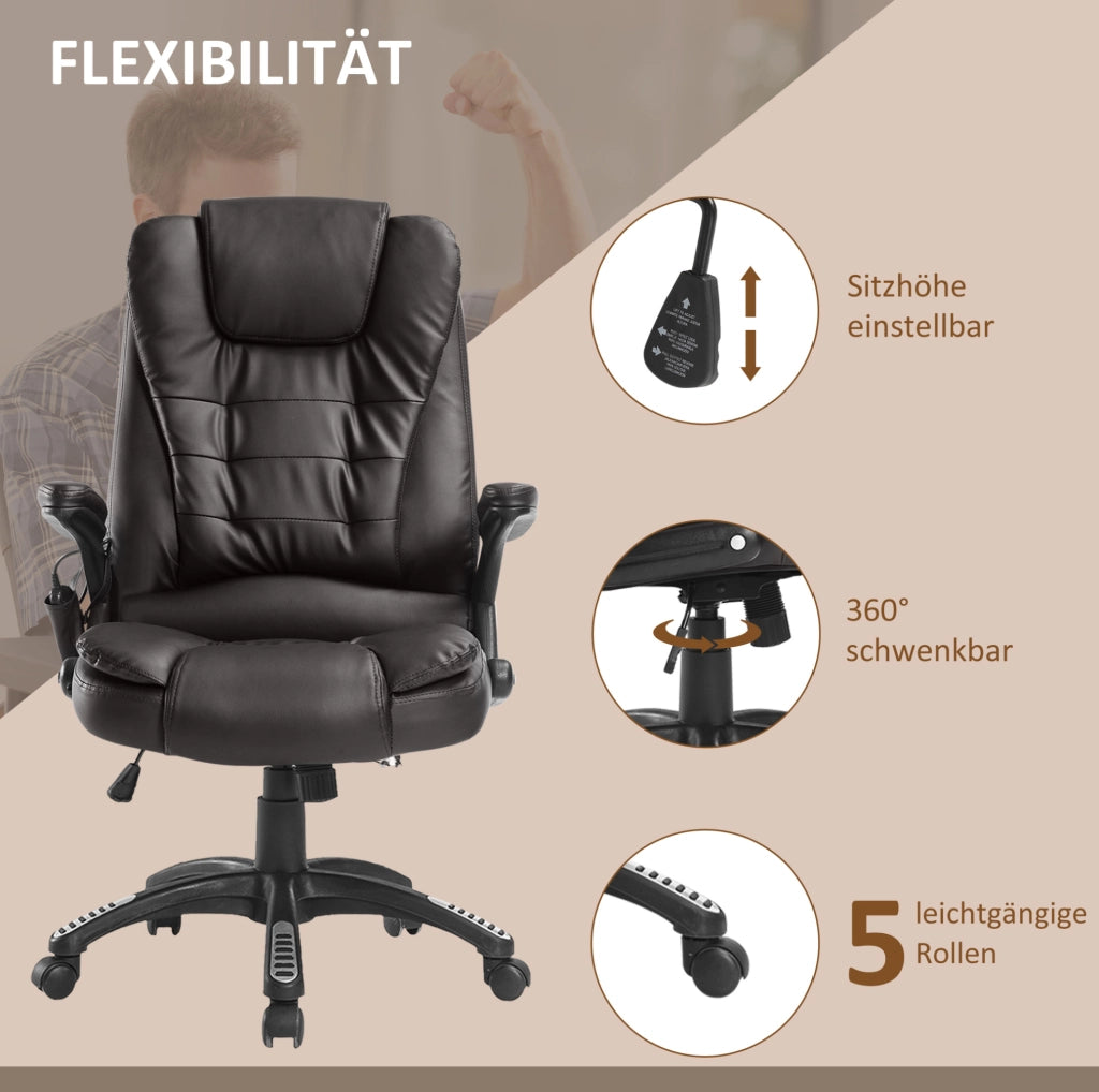 Poltrona da ufficio ergonomica con massaggio e calore