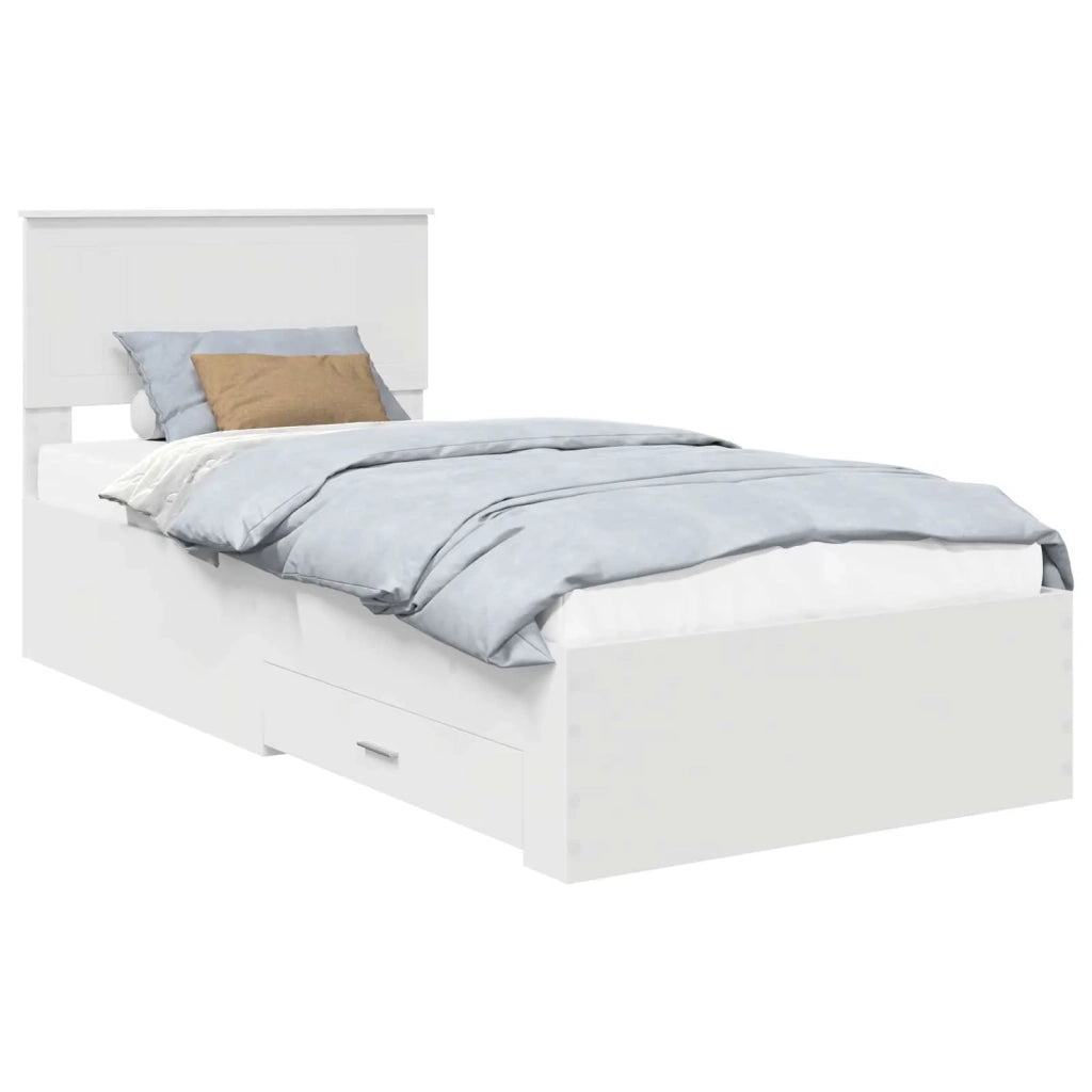 Struttura del letto Bianco 90 x 190 cm Legno multistrato 3410949