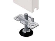 PIASTRA CON PIEDINO REGOLABILE- - mm.80 p.x30 l.x50 h. - 2 pezzi