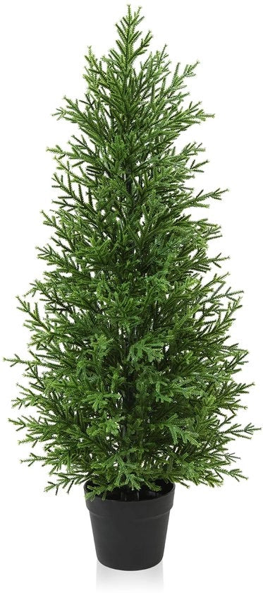 Pianta di Cipresso Artificiale da Esterno 90cm, Grande Pianta di Cipresso UV-Resistente per Ambiente Interno (1 Pacchetto)