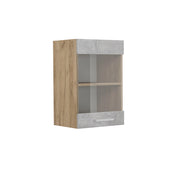 Vicco Mobile da cucina in vetro Calcestruzzo 40 cm