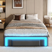 Letto imbottito 90x200 con cassetti e luce LED