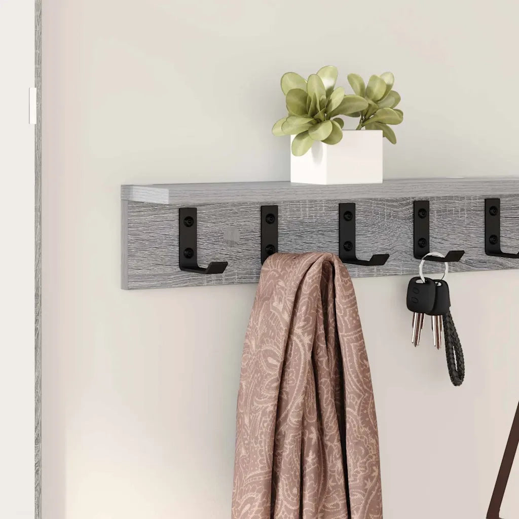Appendiabiti a muro Grigio Sonoma 100 x 10,5 x 10,5 cm CFW6408289