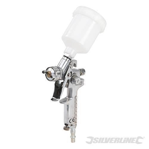 Pistola a spruzzo con alimentazione pneumatica 100ml Silverline ugello 1mm