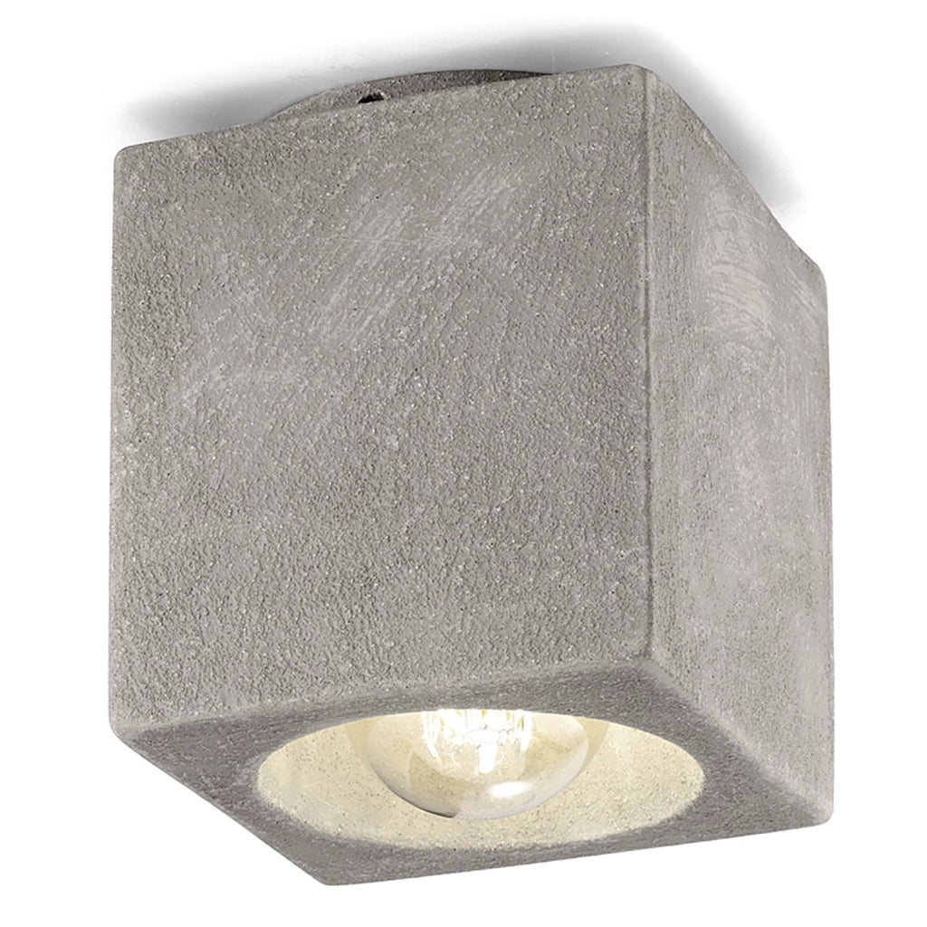 Plafoniera Vintage Ceramica Cemento 1 Luce E27