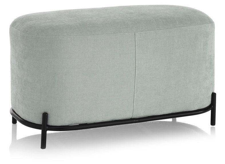 Panca 82x42x45 cm in Tessuto Verde