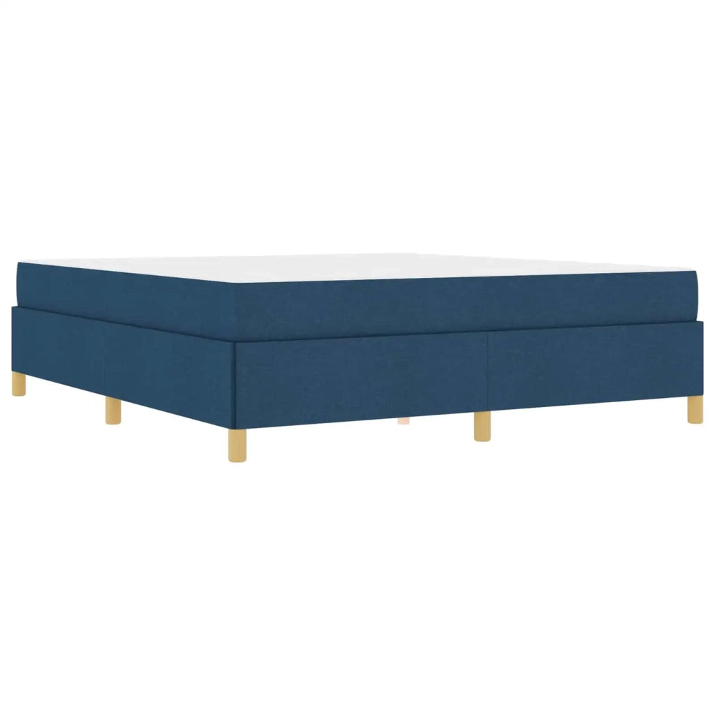 Struttura del letto con materasso Blu 180 x 200 cm Tessuto