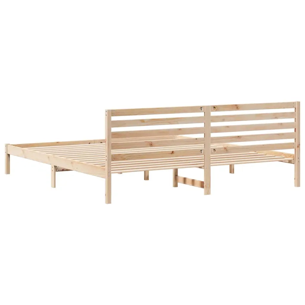 Struttura del letto Marrone 200 x 220 cm Pino massello