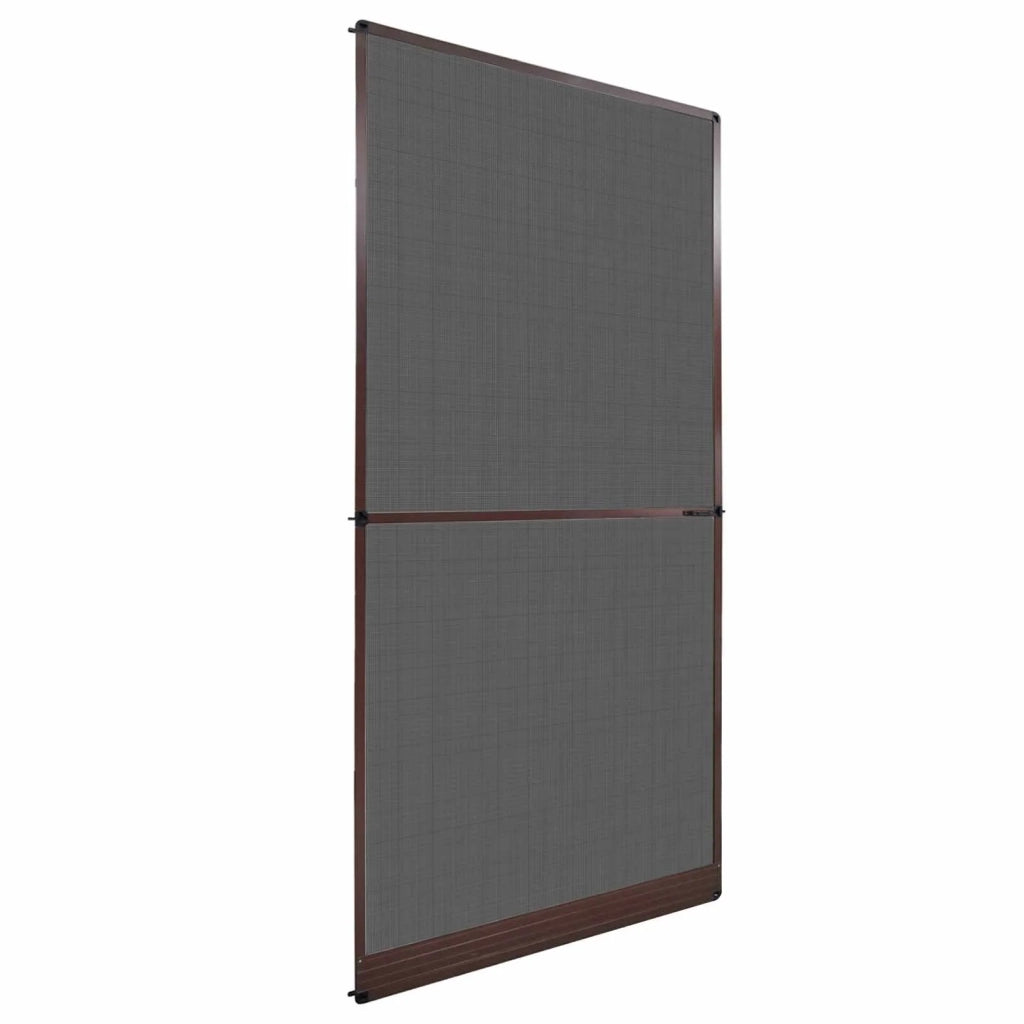 Schermo Insetti a Battente Marrone e Nero 120 x 240 cm CFW2701648