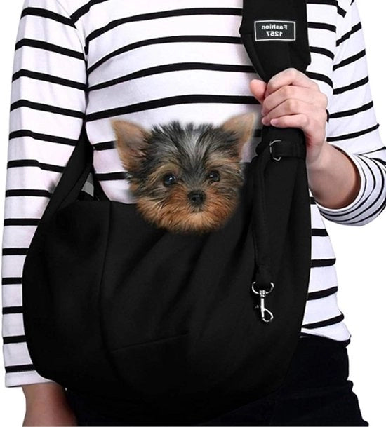 Borsa trasportabile per animali da compagnia - Adatta per passeggiate e attività all'aperto - Nero - Fino a 15 kg
