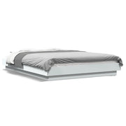 Letto matrimoniale | Letto per adulti | Giroletto Bianco 140x200 cm in Legno Multistrato