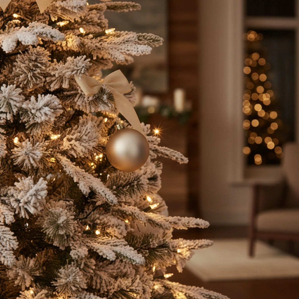 Albero di natale artificiale innevato alaska elegante e resistente *** misura h 180, confezione 1