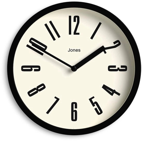 Wandklok Ronde con Orologio | 20 cm | Nero | Numeri Facili da Leggere | Ideale per Cucina, Ufficio, Camera da Bambini, Ambiente Grande o Piccolo