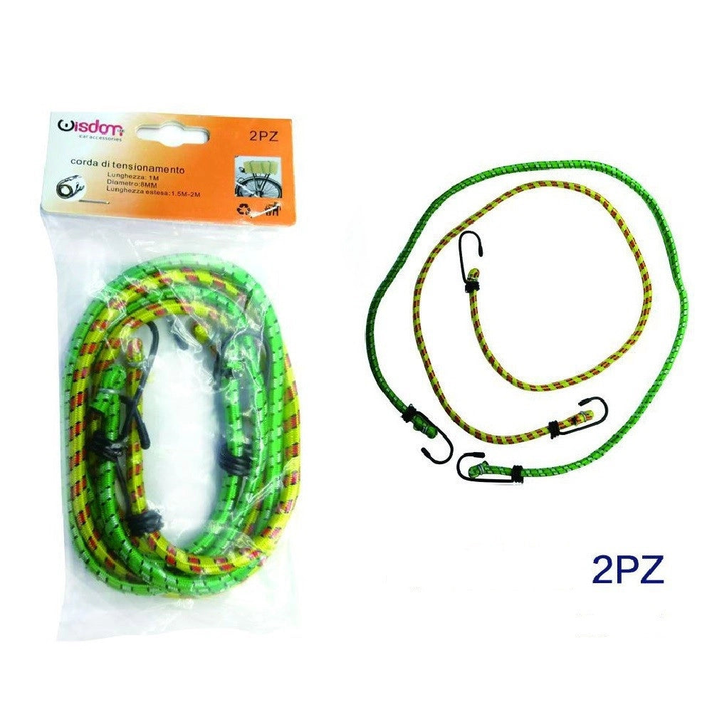 Trade Shop - Set 2 Pz Cinghia Corda Portapacchi 1 Mt Per Bicicletta Bici Imballaggio Xc-1699 -
