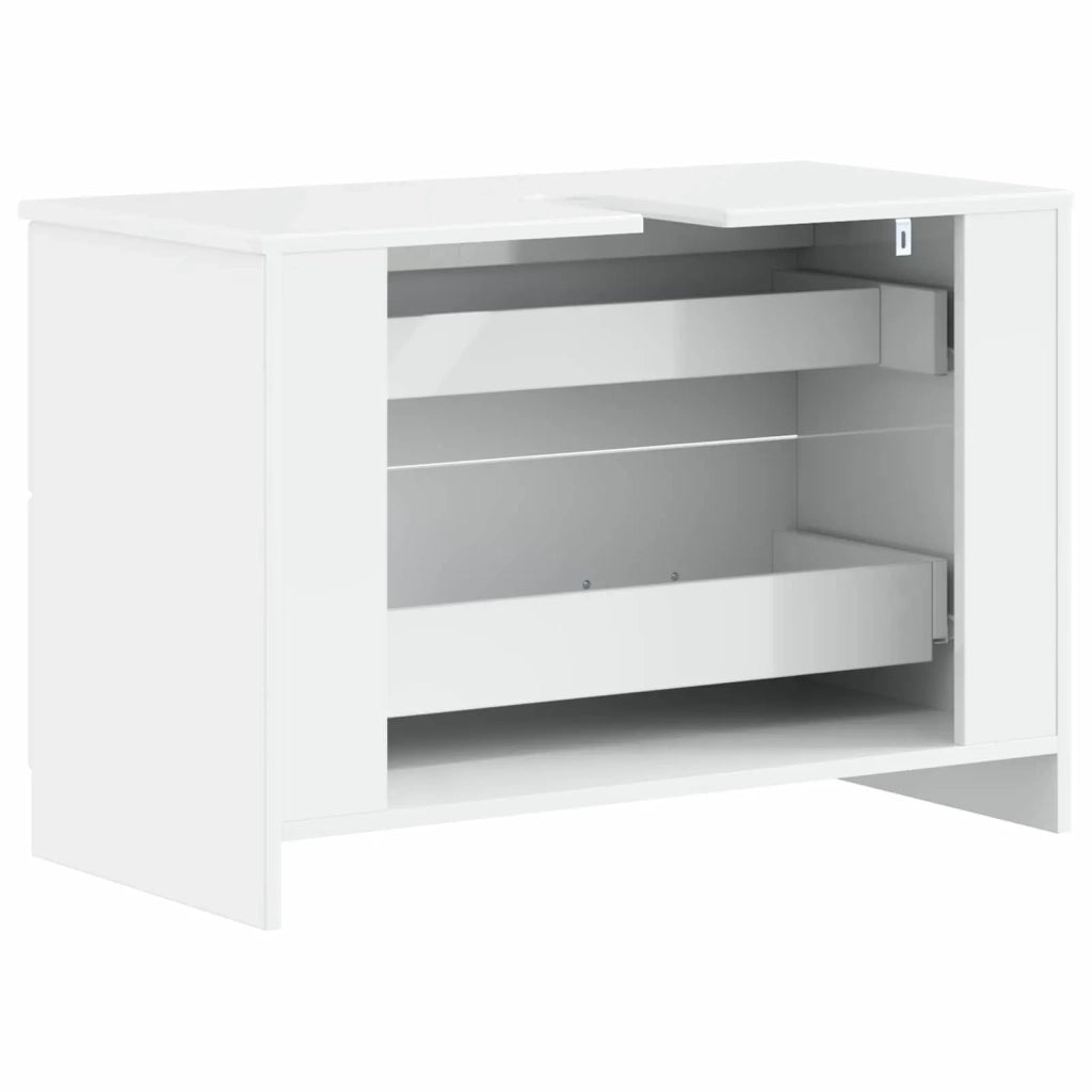Armadio per Lavabo da Bagno UTRECHT Bianco Lucido 897679