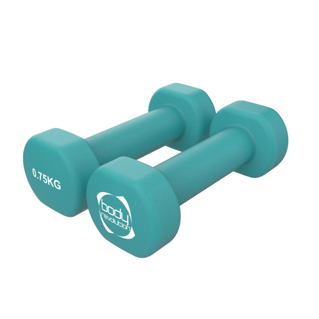 Manubri neoprene 2 × 0,75 kg antiscivolo per allenamento