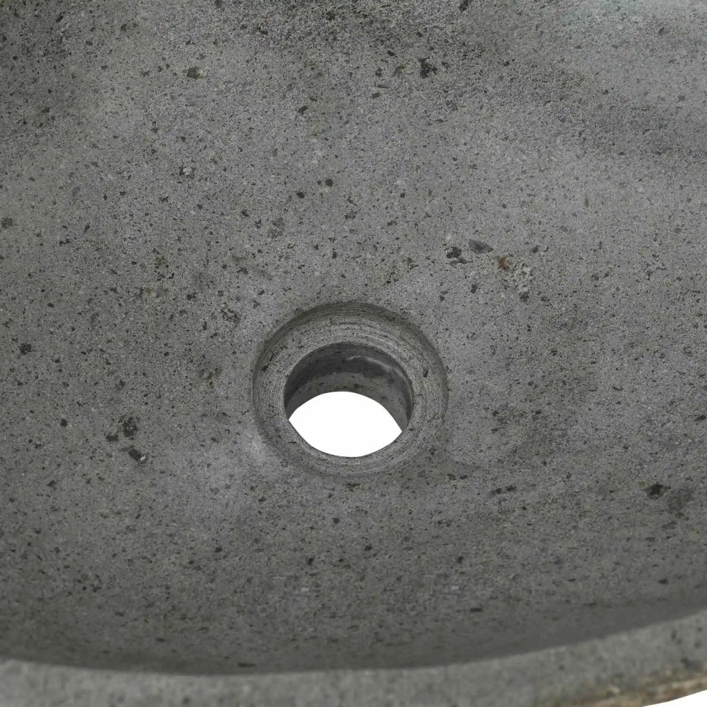 Basin in pietra fluviale Grigio chiaro 52 x 40 x 15 cm CFW7861387